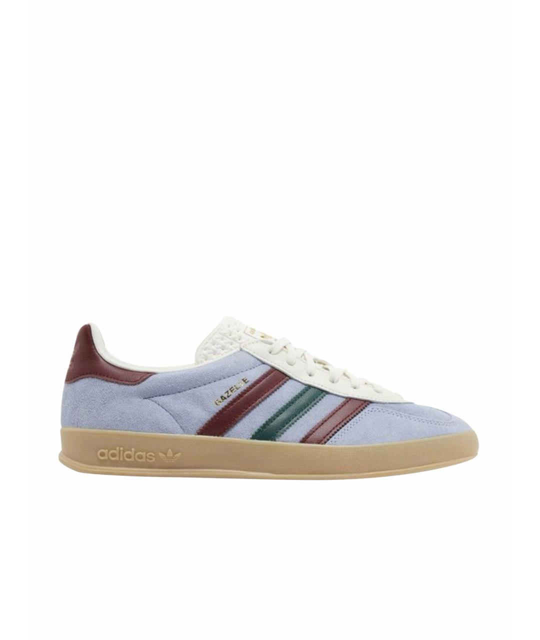 ADIDAS Голубые замшевые низкие кроссовки / кеды, фото 1
