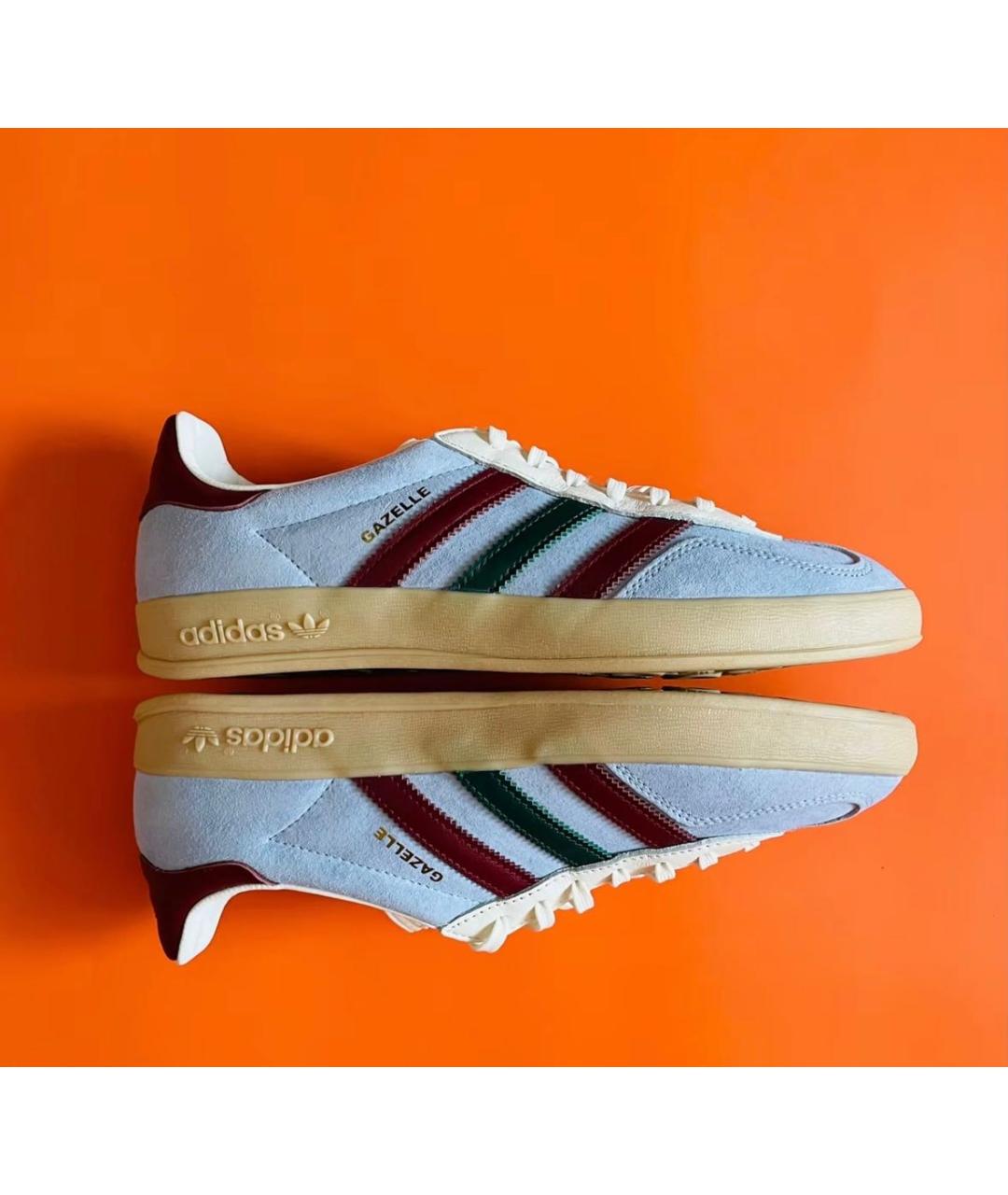ADIDAS Голубые замшевые низкие кроссовки / кеды, фото 2