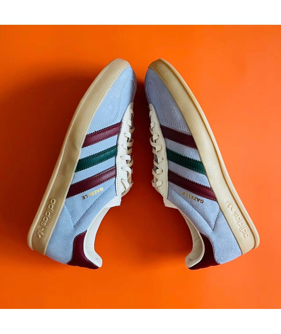 ADIDAS Голубые замшевые низкие кроссовки / кеды, фото 3