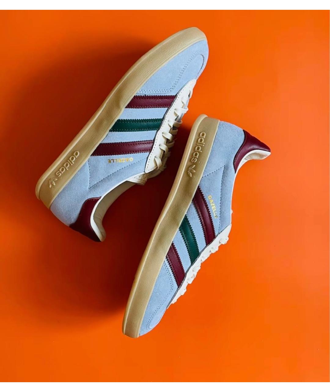 ADIDAS Голубые замшевые низкие кроссовки / кеды, фото 4