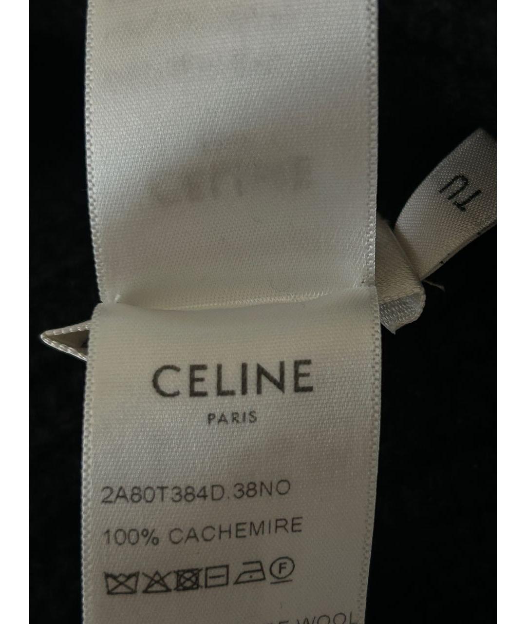 CELINE Черная кашемировая шапка, фото 4
