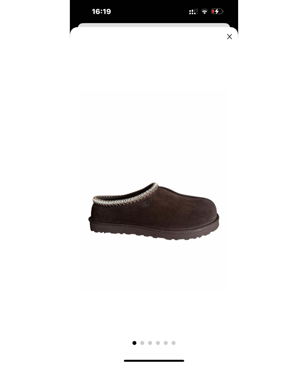 UGG AUSTRALIA Коричневые замшевые низкие ботинки, фото 6