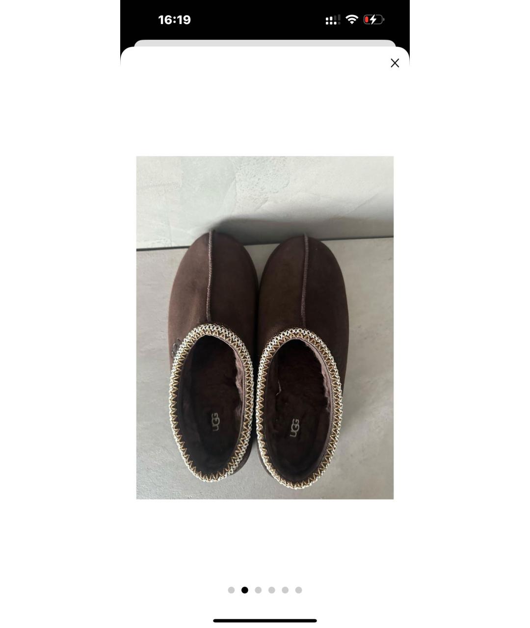 UGG AUSTRALIA Коричневые замшевые низкие ботинки, фото 3
