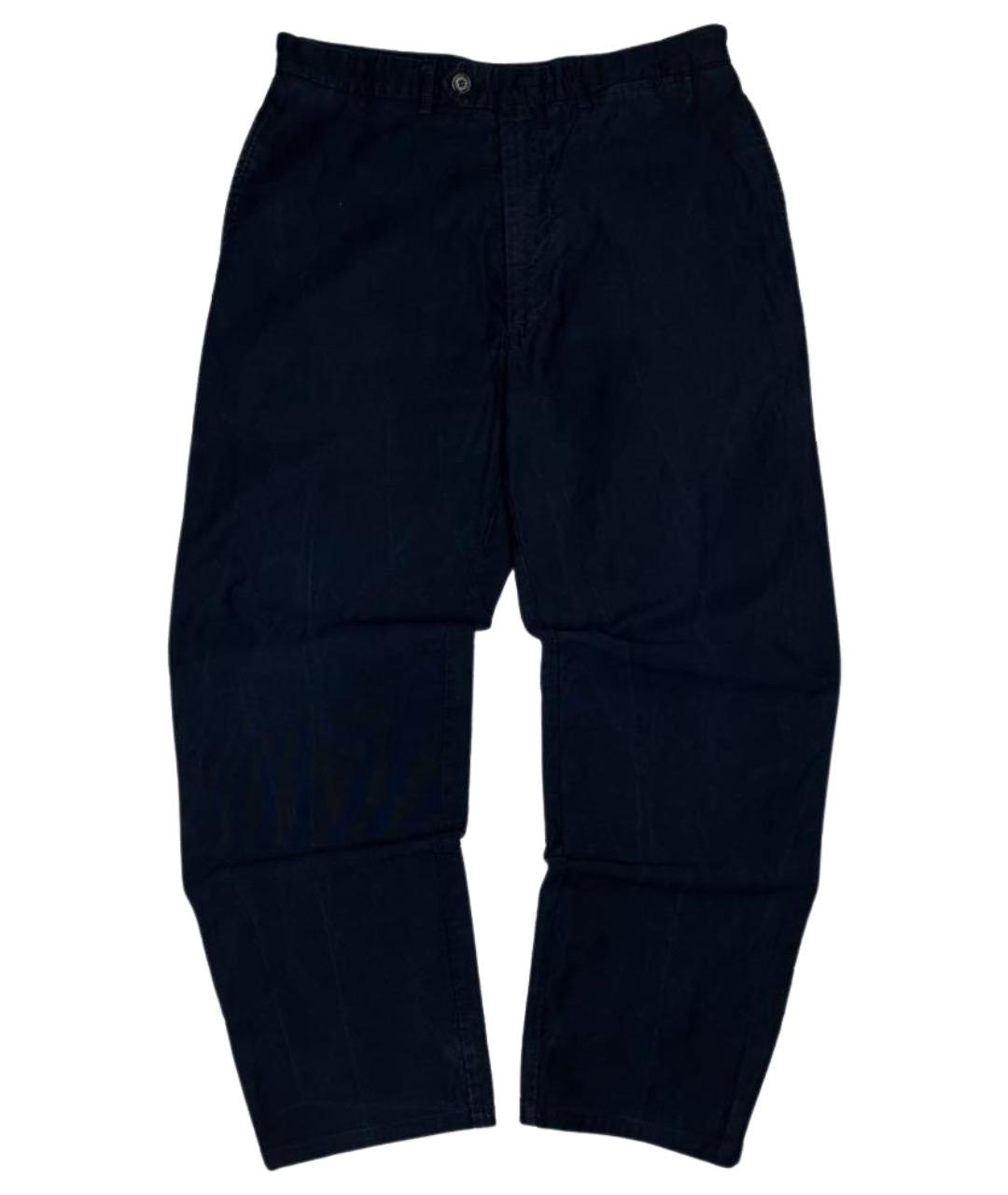 LORO PIANA Темно-синие хлопковые повседневные брюки, фото 1