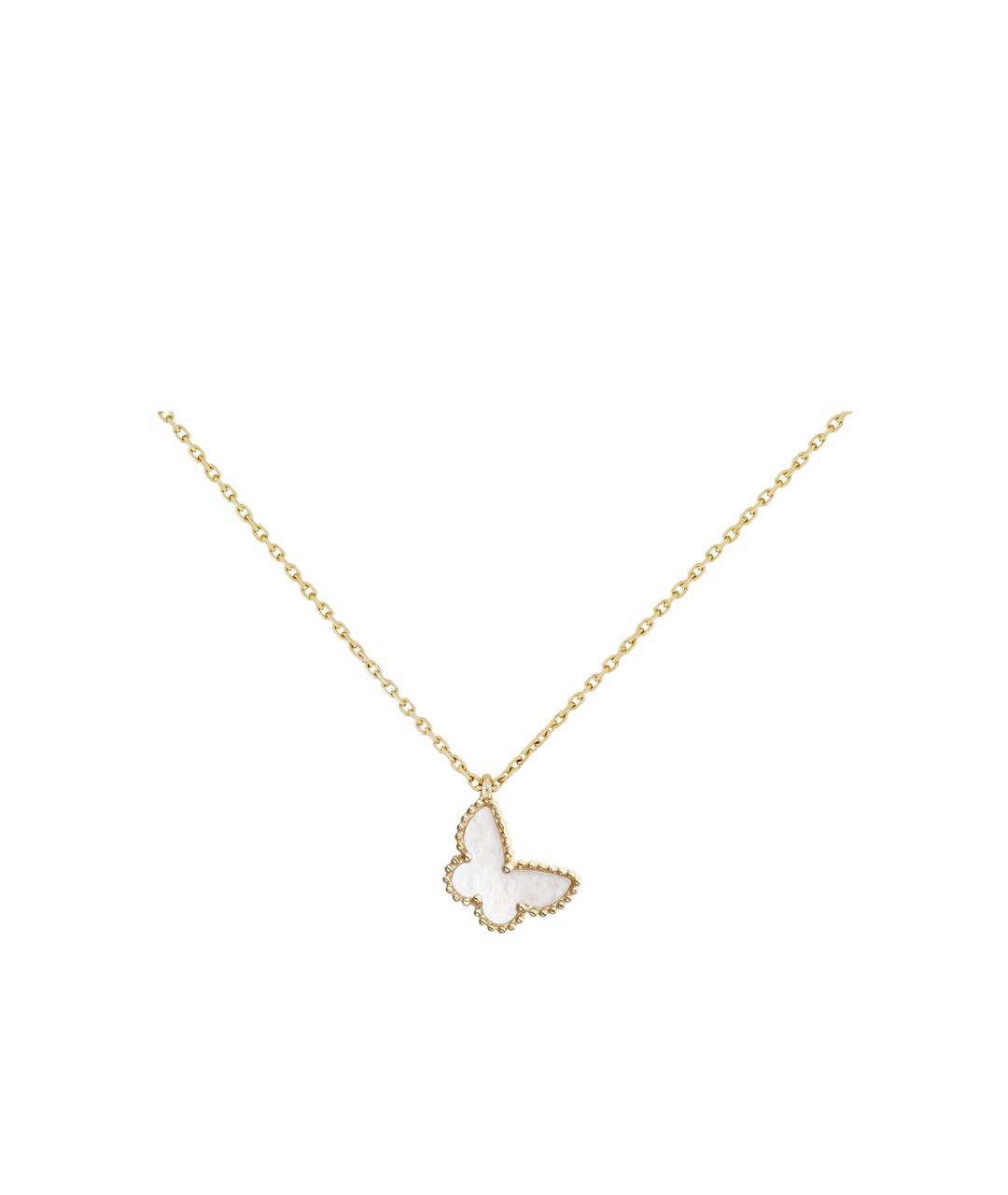 VAN CLEEF & ARPELS Белая подвеска из желтого золота, фото 1