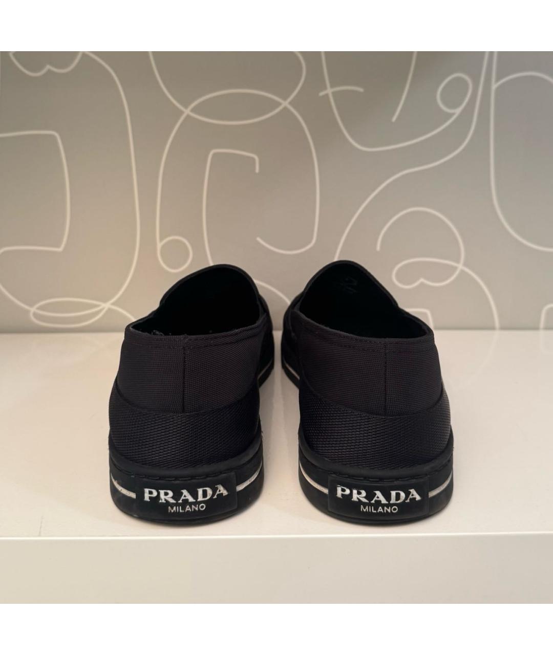 PRADA Черные синтетические слипоны, фото 4