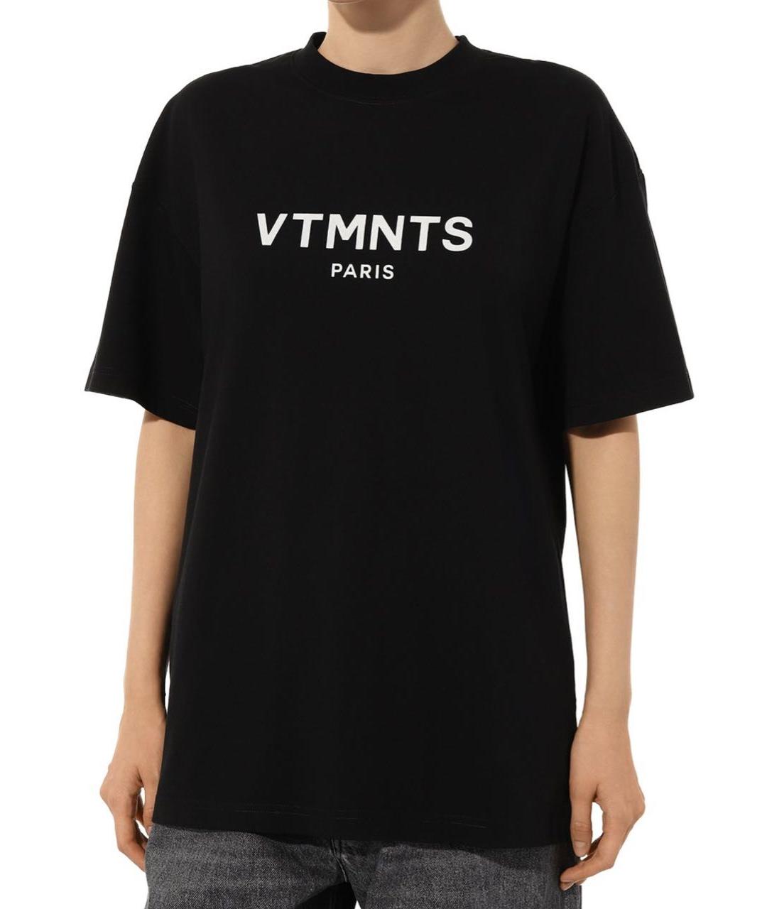 VTMNTS Черная хлопковая футболка, фото 2