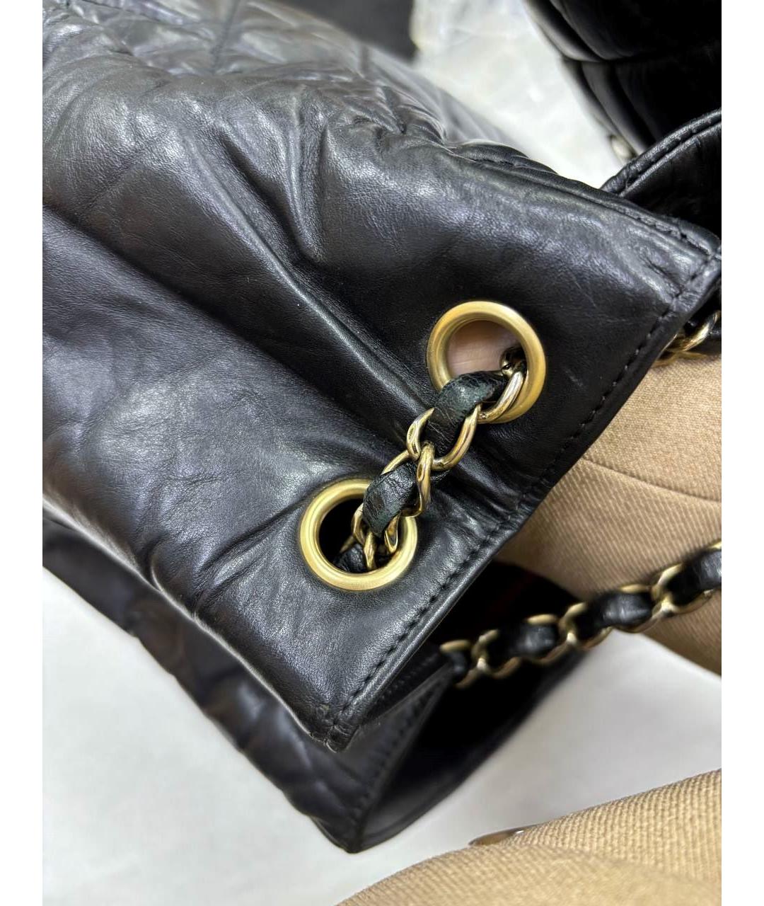 CHANEL Черная кожаная сумка через плечо, фото 4