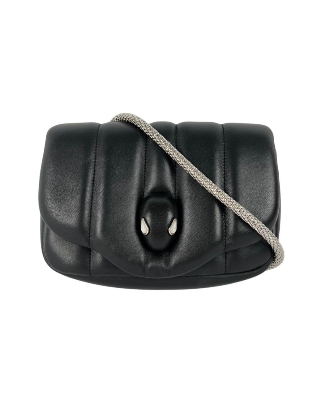 BVLGARI Черная кожаная сумка через плечо, фото 1