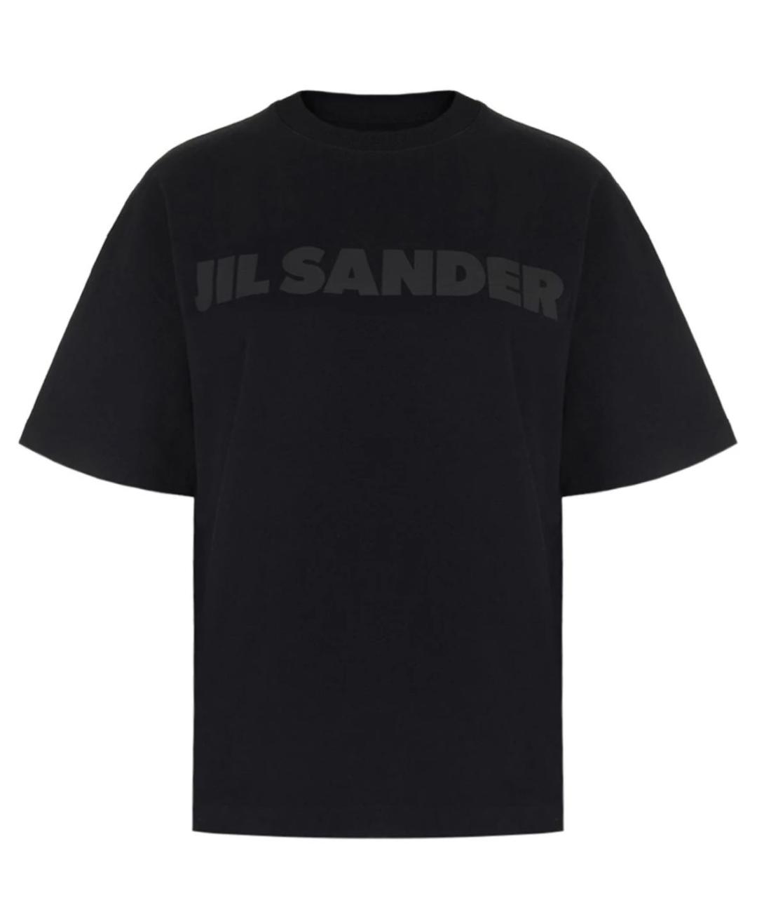 JIL SANDER Черная хлопковая футболка, фото 6
