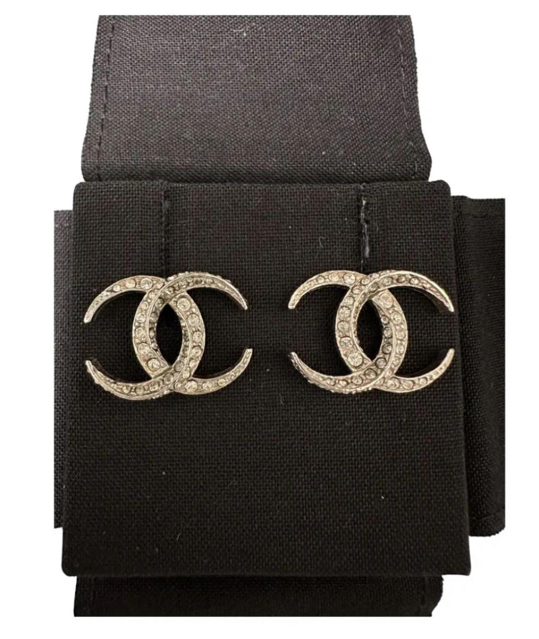 CHANEL Серебряные металлические серьги, фото 5