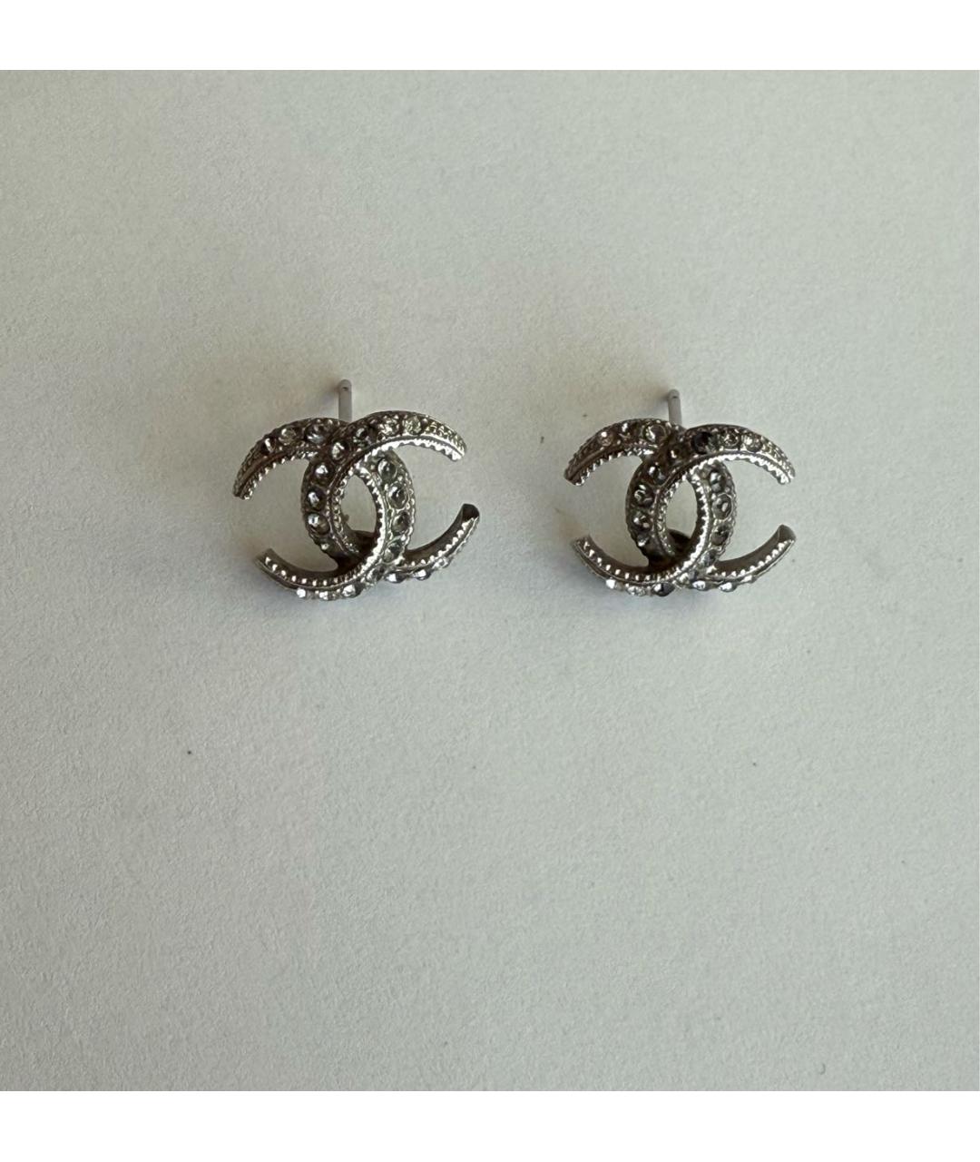 CHANEL Серебряные металлические серьги, фото 6