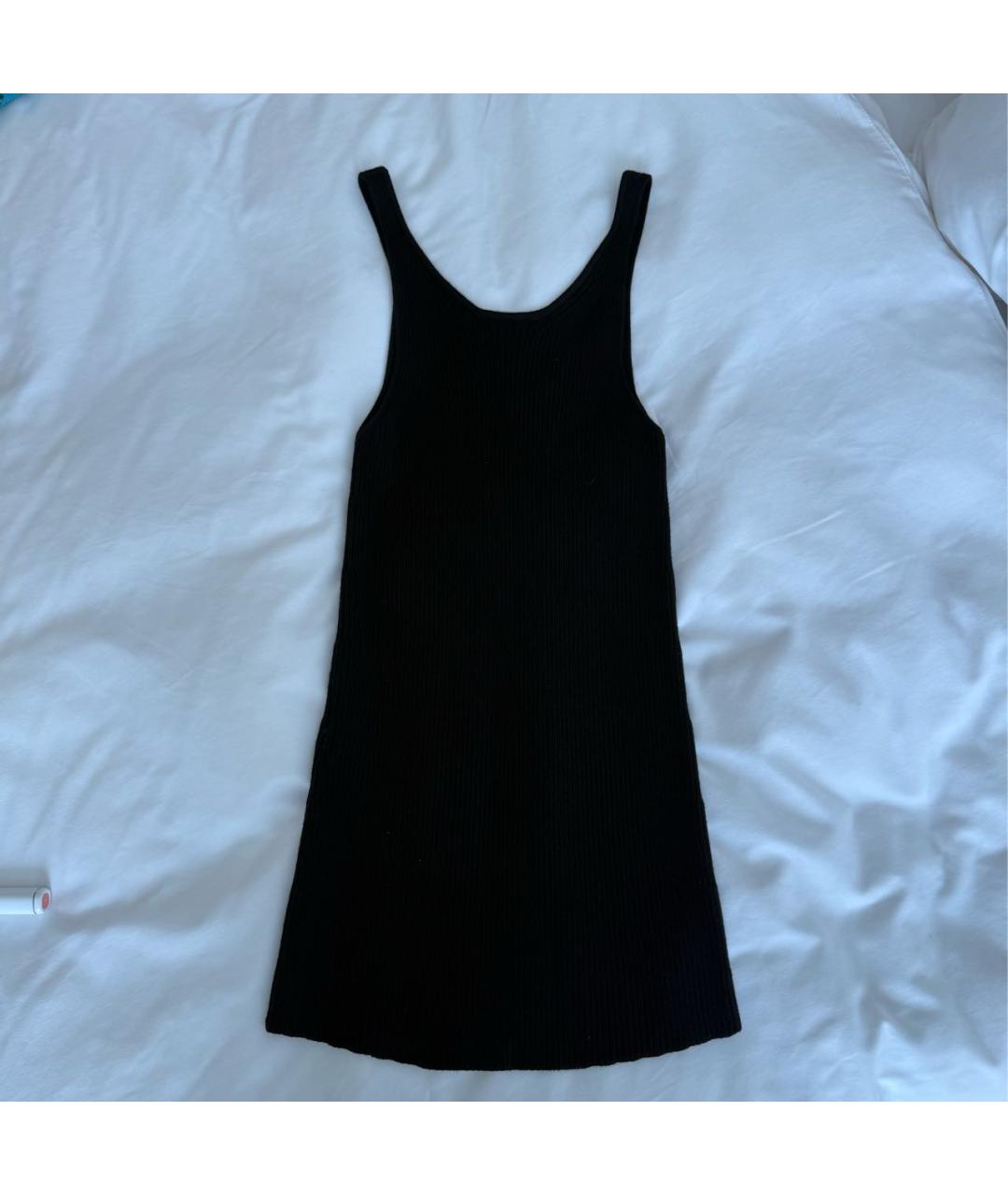 SAINT LAURENT Черное шерстяное коктейльное платье, фото 2