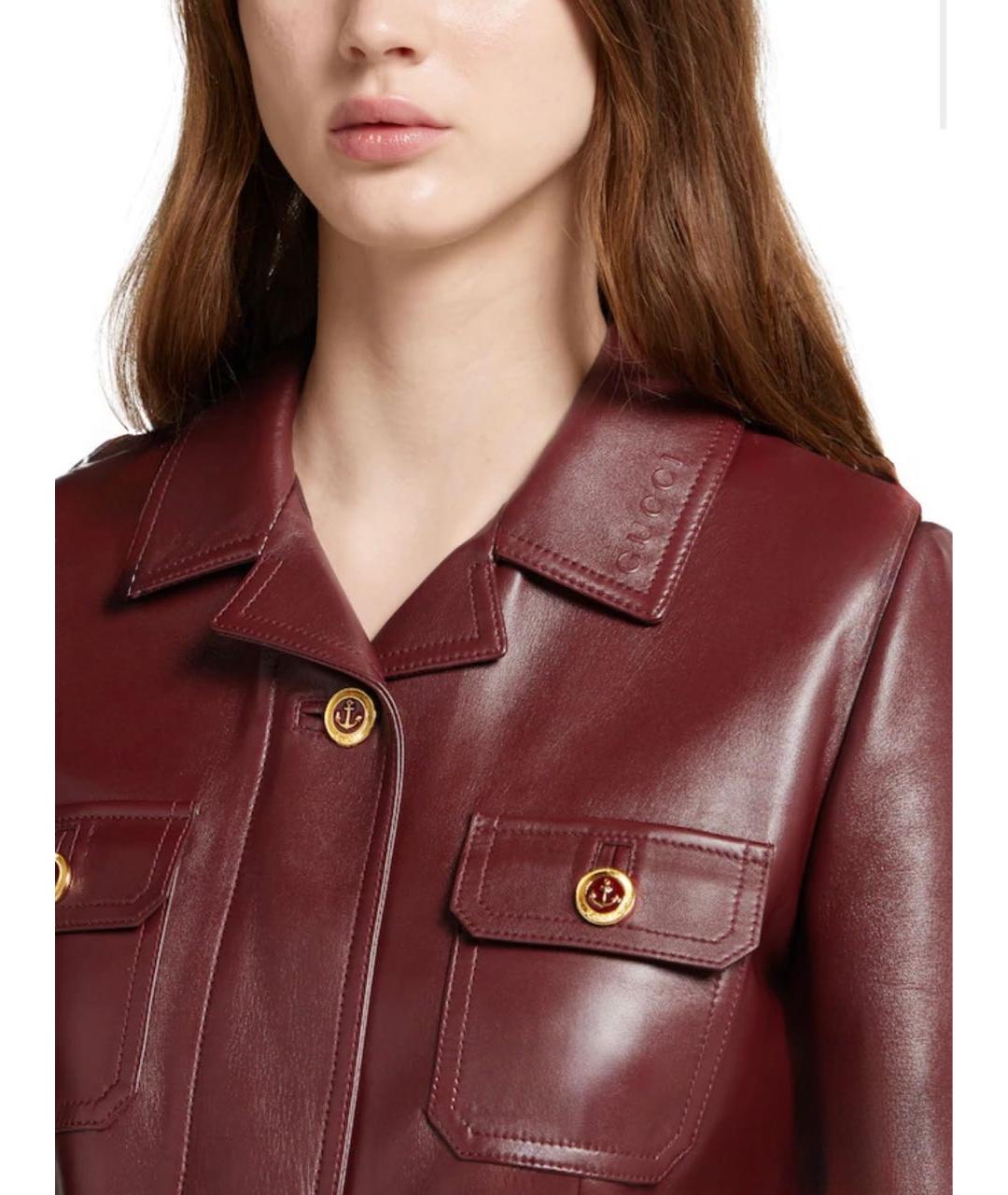 GUCCI Бирюзовая кожаная куртка, фото 5