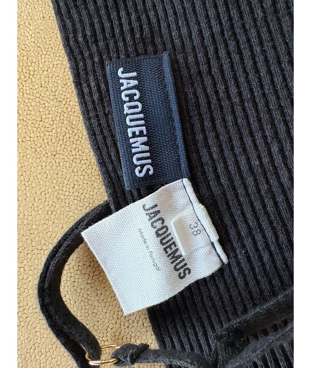 JACQUEMUS Черная льняная майка, фото 3