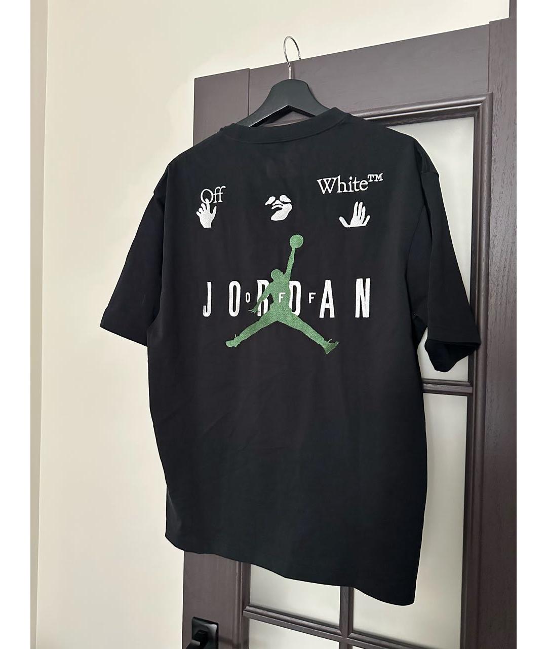 JORDAN Черная хлопковая футболка, фото 5