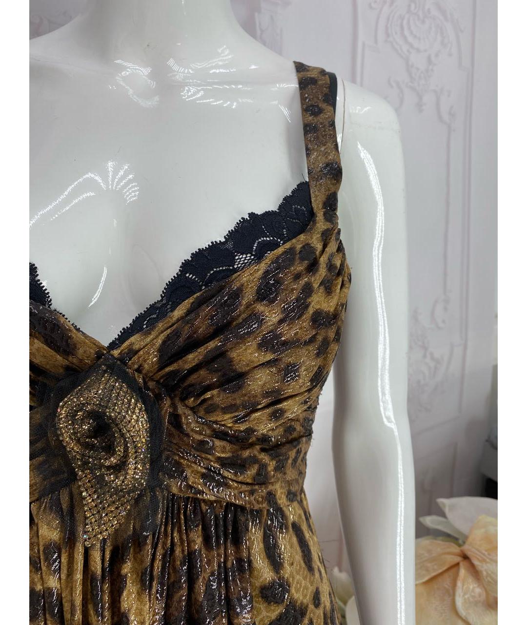 DOLCE&GABBANA Мульти шелковое коктейльное платье, фото 4