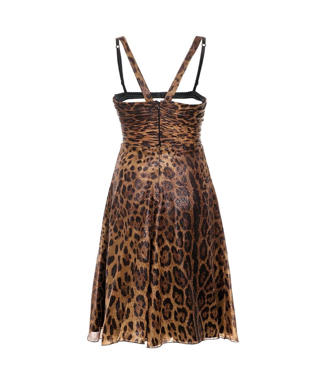 DOLCE&GABBANA Мульти шелковое коктейльное платье, фото 2