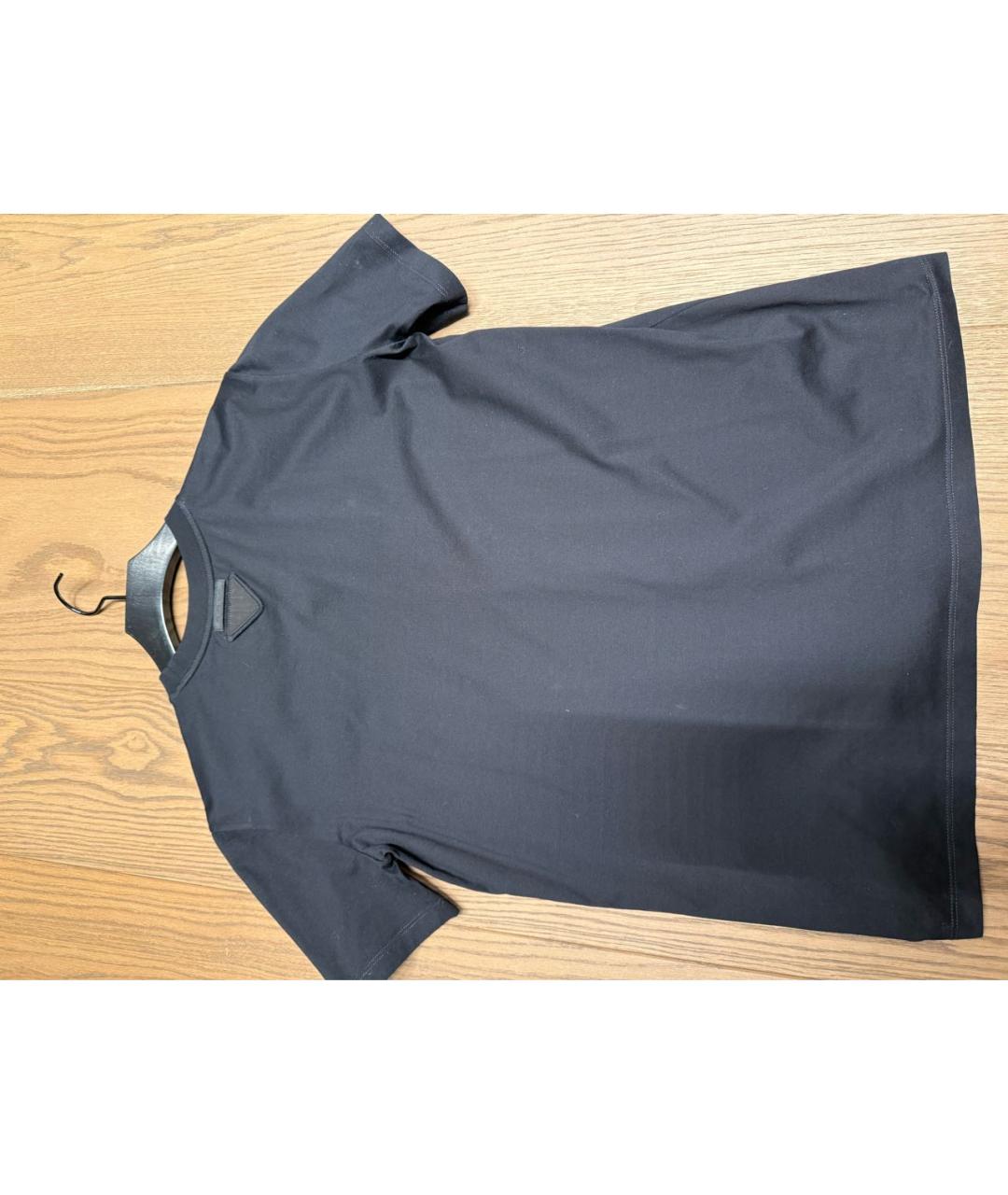 PRADA Черная хлопковая футболка, фото 5