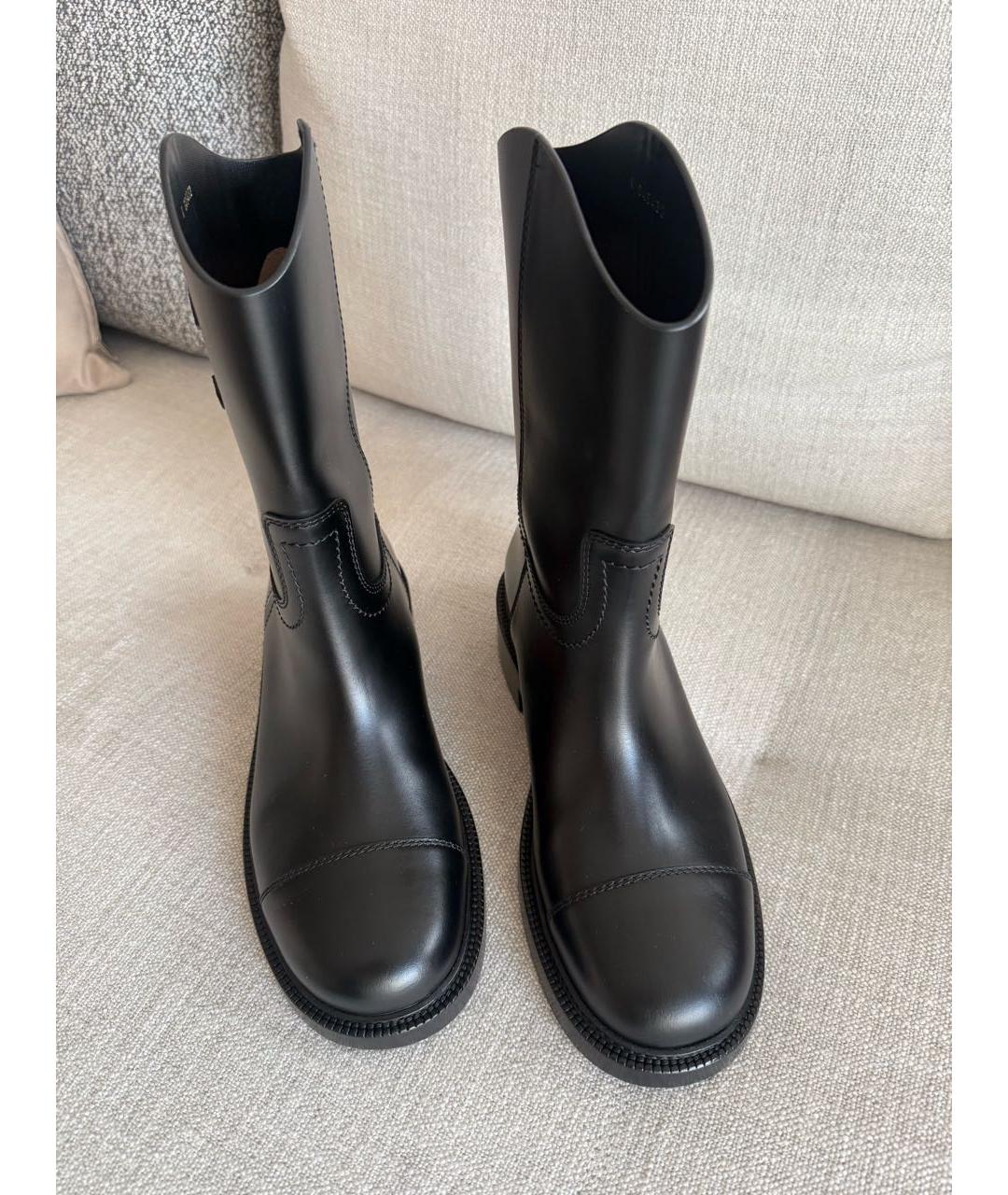 CHANEL Черные кожаные полусапоги, фото 2