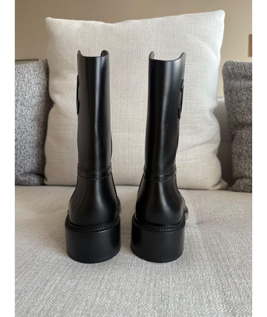 CHANEL Черные кожаные полусапоги, фото 4