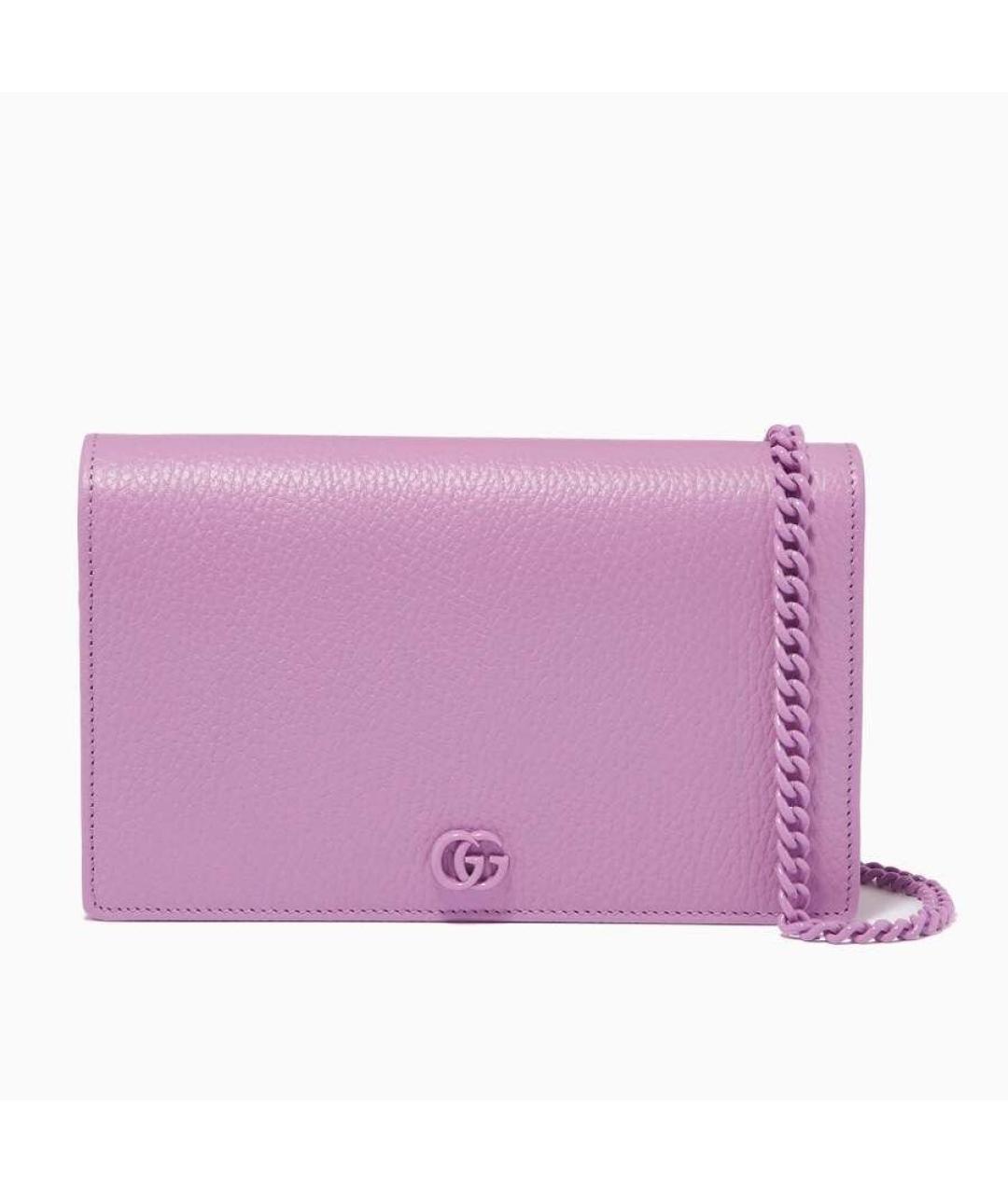GUCCI Фиолетовая кожаная сумка через плечо, фото 9