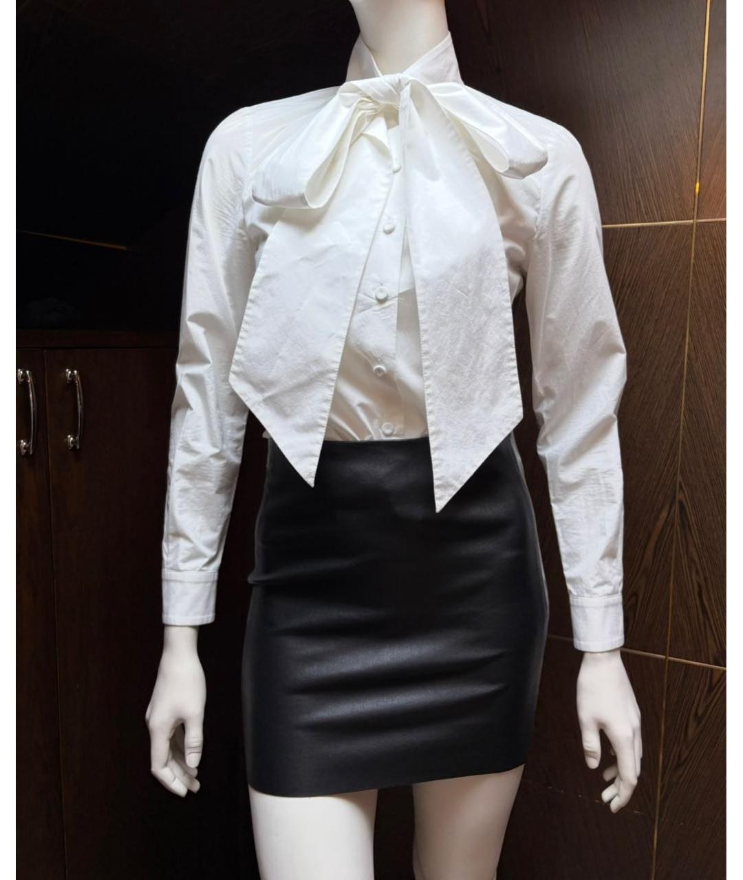 DROME Черная кожаная юбка мини, фото 4