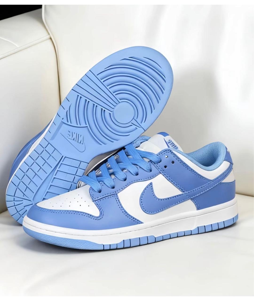 JORDAN Голубые кожаные кроссовки, фото 3