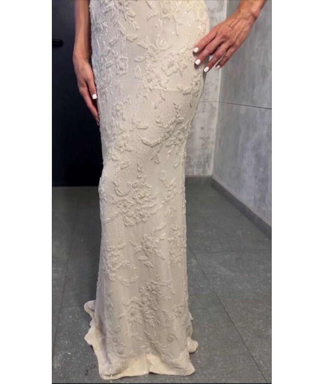 ESCADA Бежевое шелковое вечернее платье, фото 8