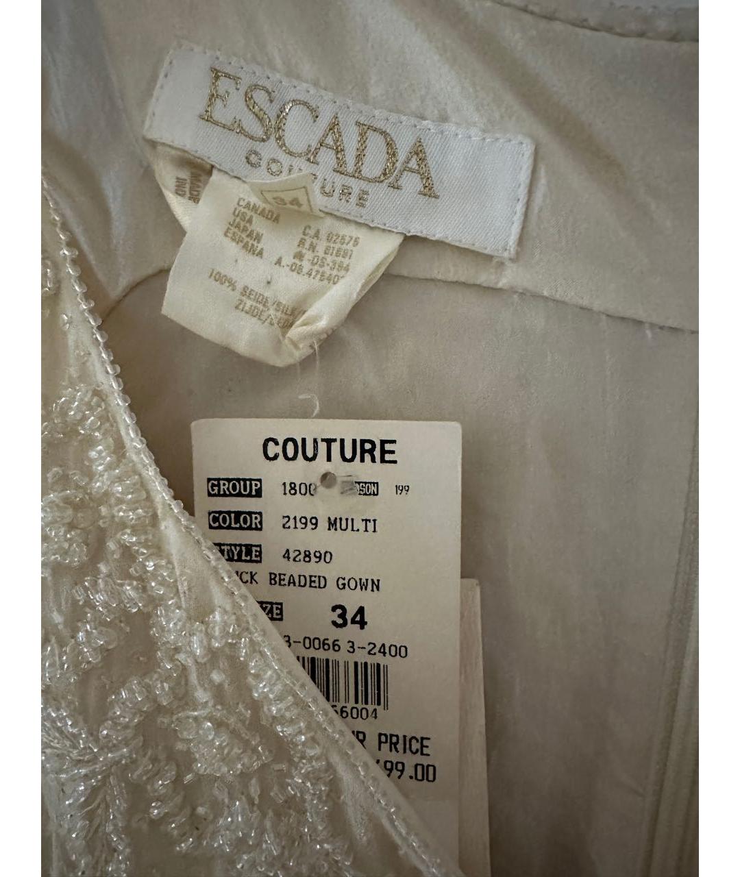 ESCADA Бежевое шелковое вечернее платье, фото 3