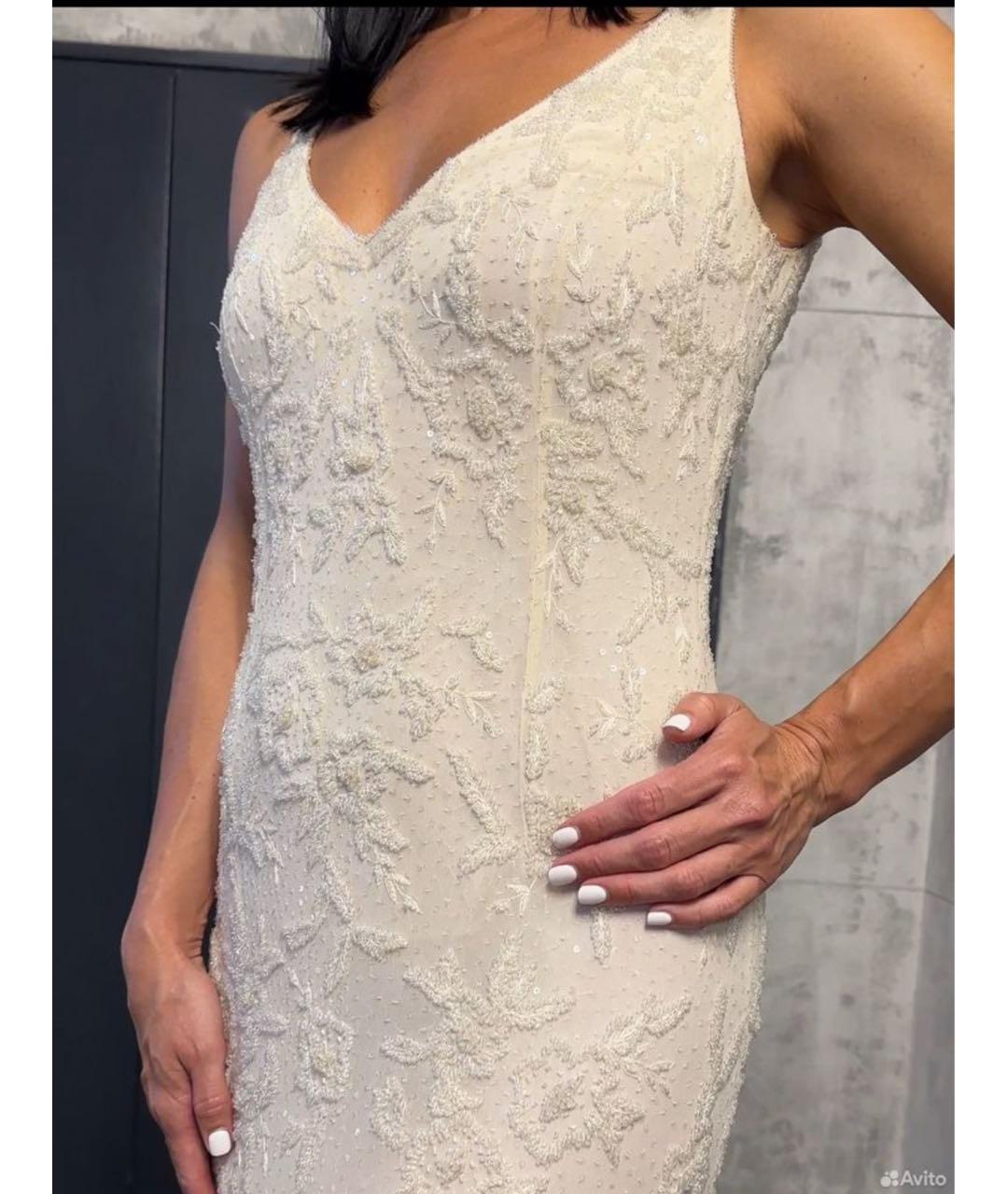 ESCADA Бежевое шелковое вечернее платье, фото 7