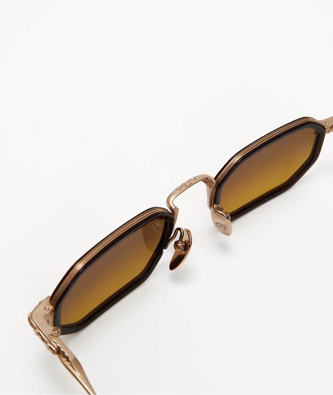 CHROME HEARTS Коричневые металлические солнцезащитные очки, фото 6