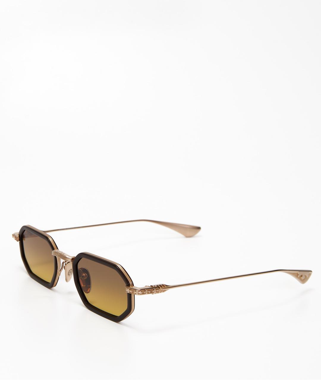 CHROME HEARTS Коричневые металлические солнцезащитные очки, фото 2