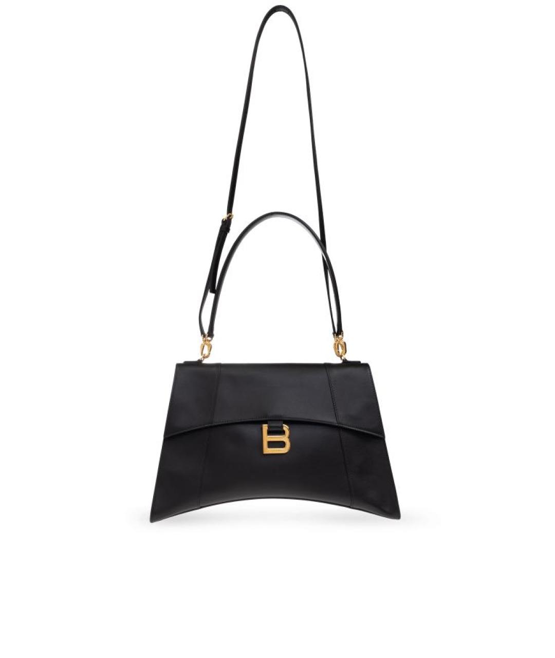 BALENCIAGA Черная кожаная сумка тоут, фото 5