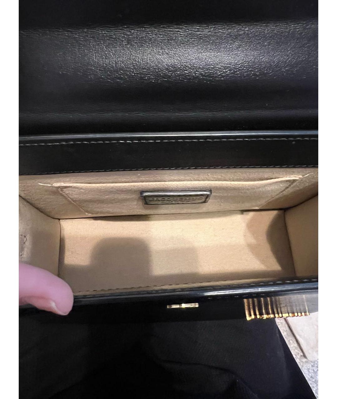 JACQUEMUS Черная кожаная сумка с короткими ручками, фото 4