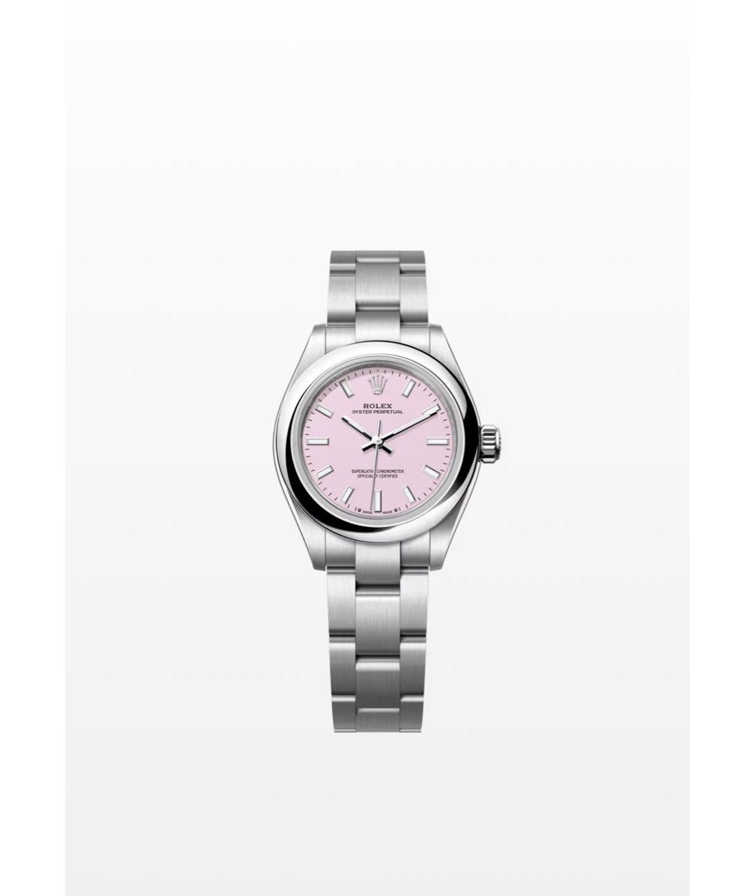 ROLEX Розовые металлические часы, фото 3