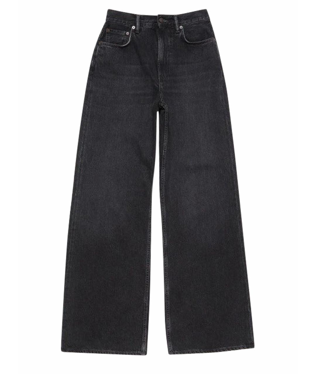 ACNE STUDIOS Черные хлопковые джинсы клеш, фото 1