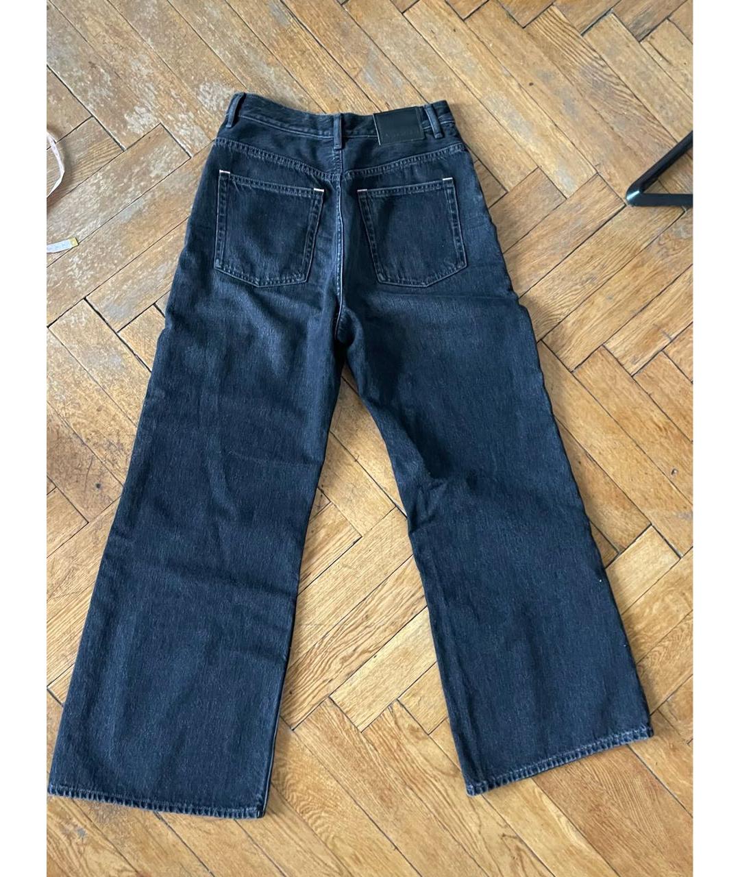 ACNE STUDIOS Черные хлопковые джинсы клеш, фото 2