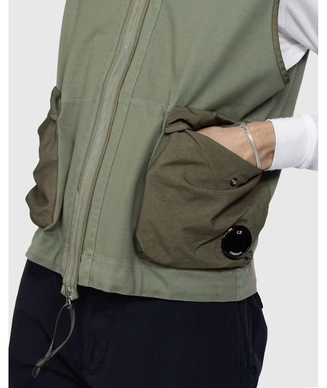 CP COMPANY Хаки хлопковый жилет, фото 5