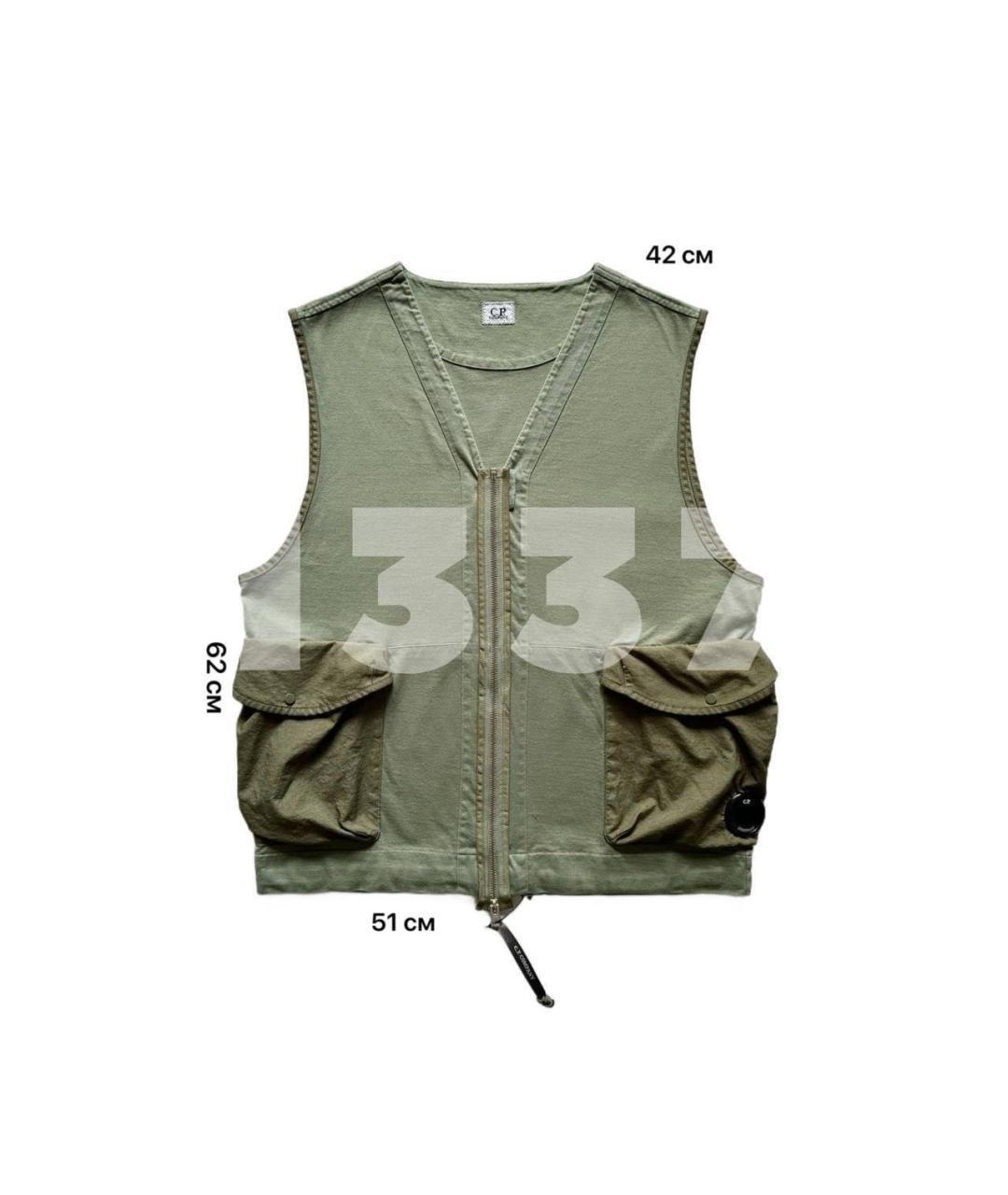 CP COMPANY Хаки хлопковый жилет, фото 2