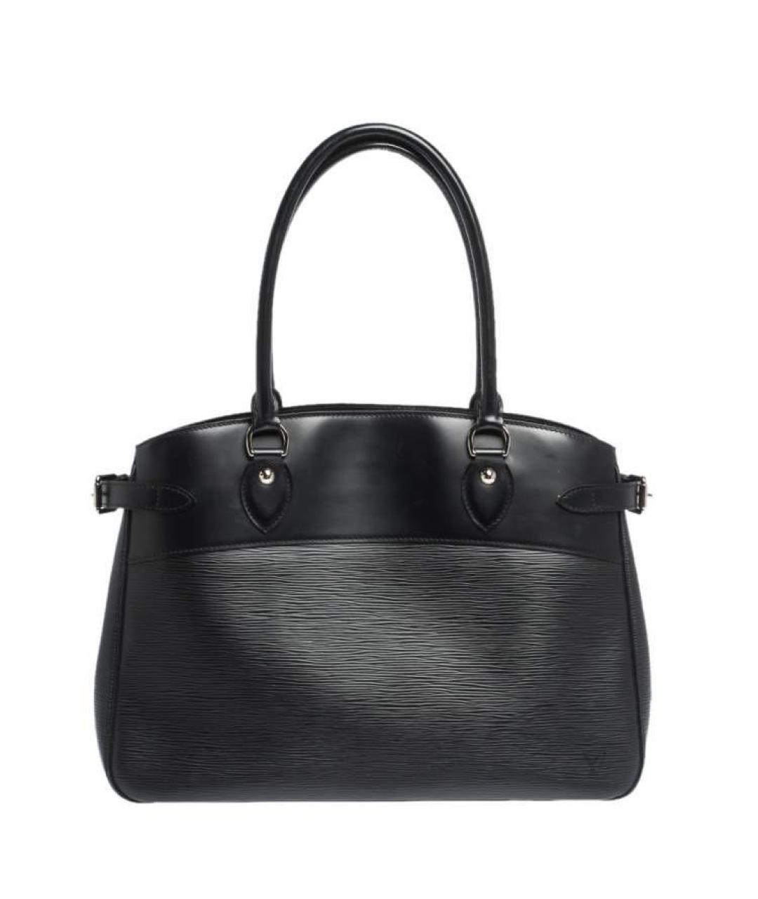 LOUIS VUITTON Черная кожаная сумка с короткими ручками, фото 9