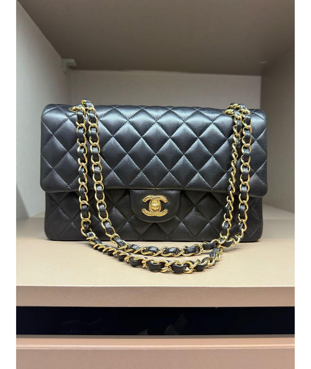 CHANEL Черная кожаная сумка через плечо, фото 4