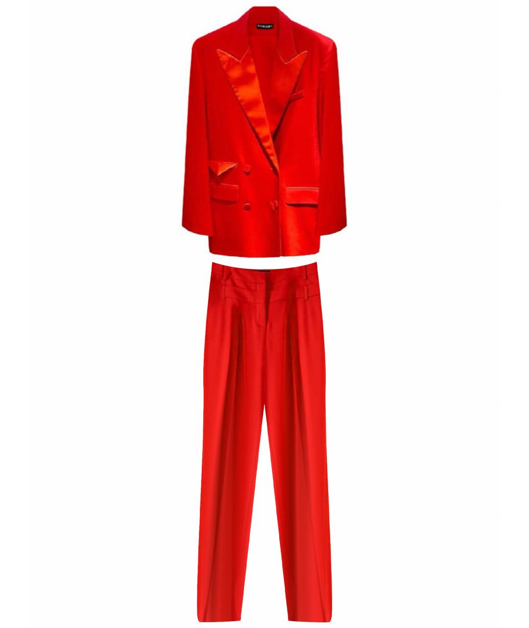 DAVID KOMA Красный костюм с брюками, фото 1