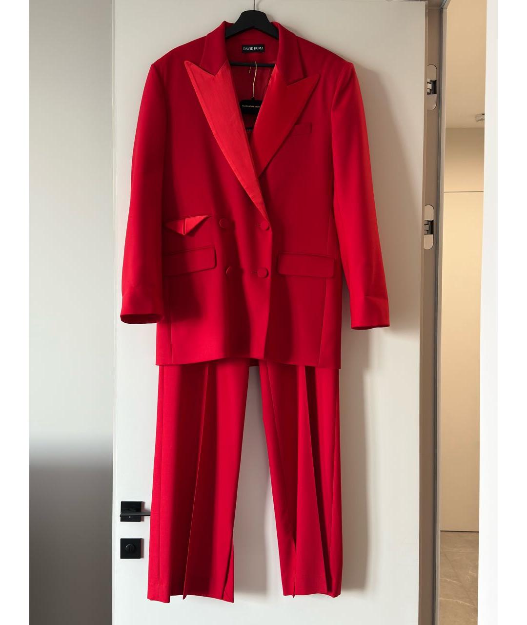 DAVID KOMA Красный костюм с брюками, фото 7