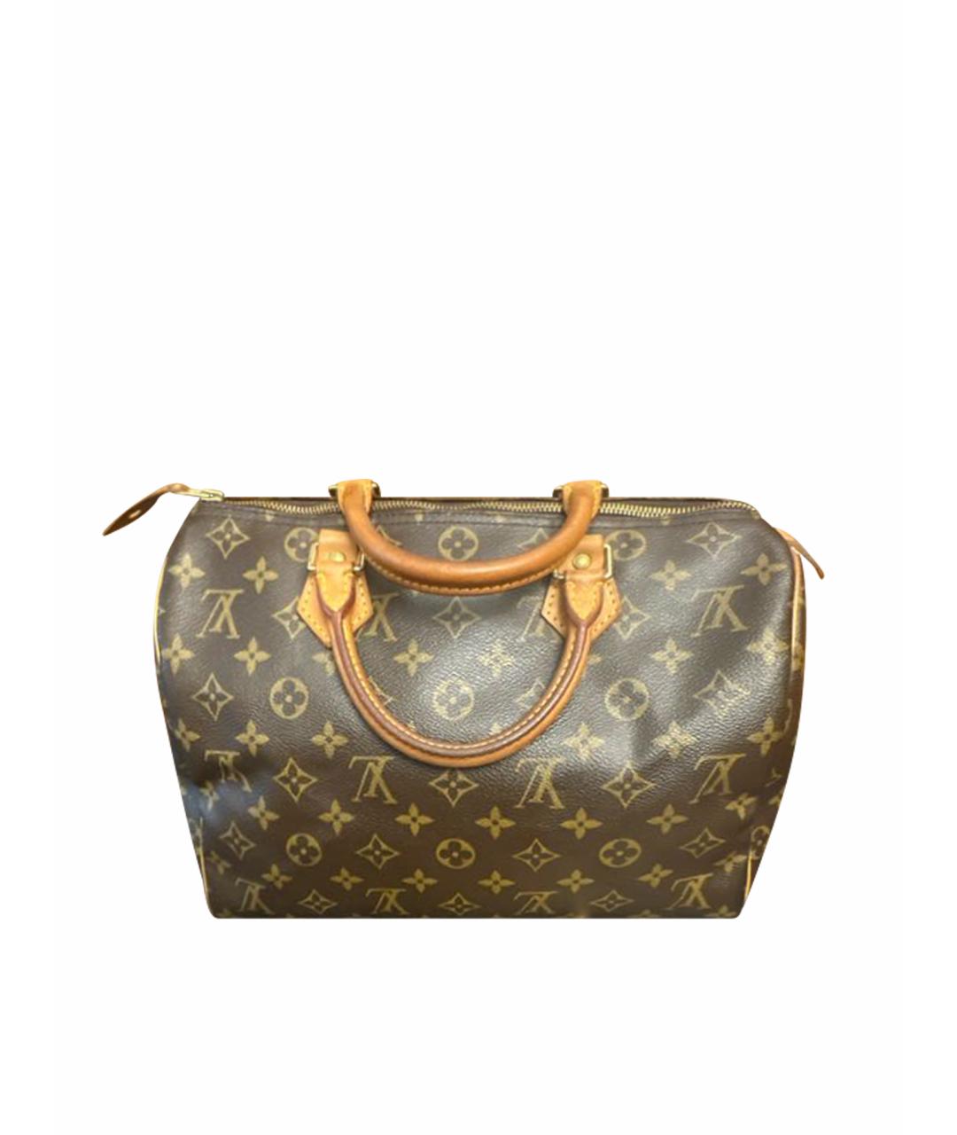 LOUIS VUITTON Коричневая сумка с короткими ручками из искусственной кожи, фото 1