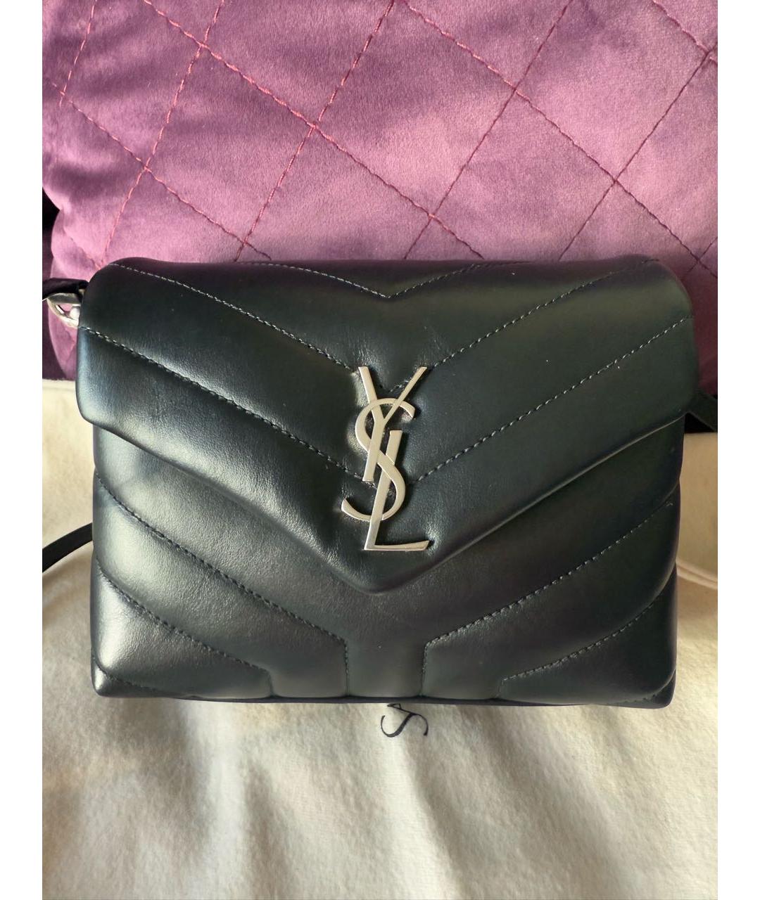 SAINT LAURENT Черная кожаная сумка через плечо, фото 5