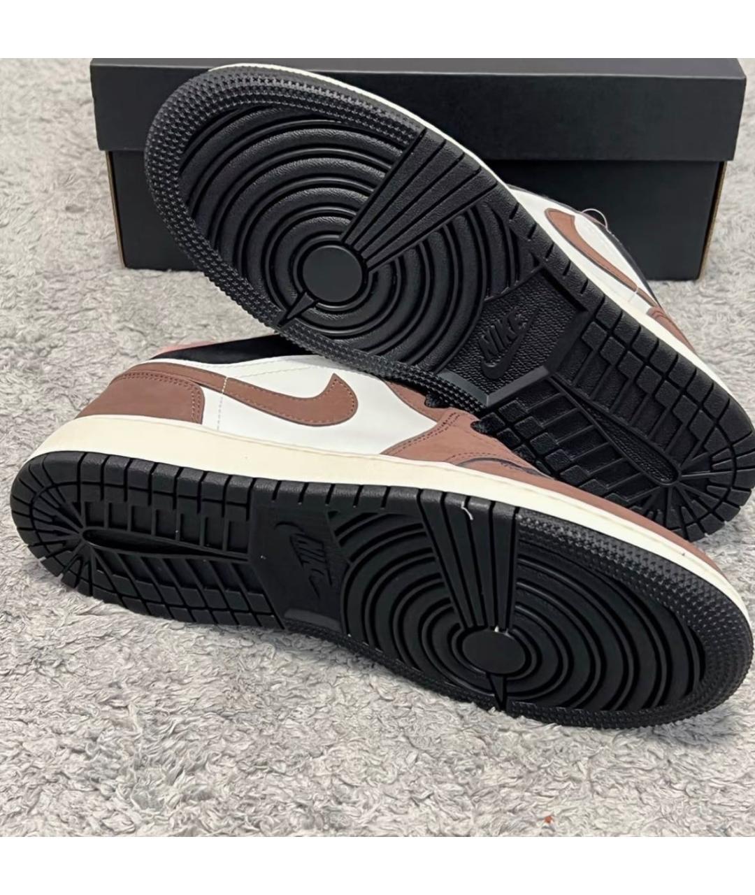 JORDAN Коричневые кожаные кроссовки, фото 5