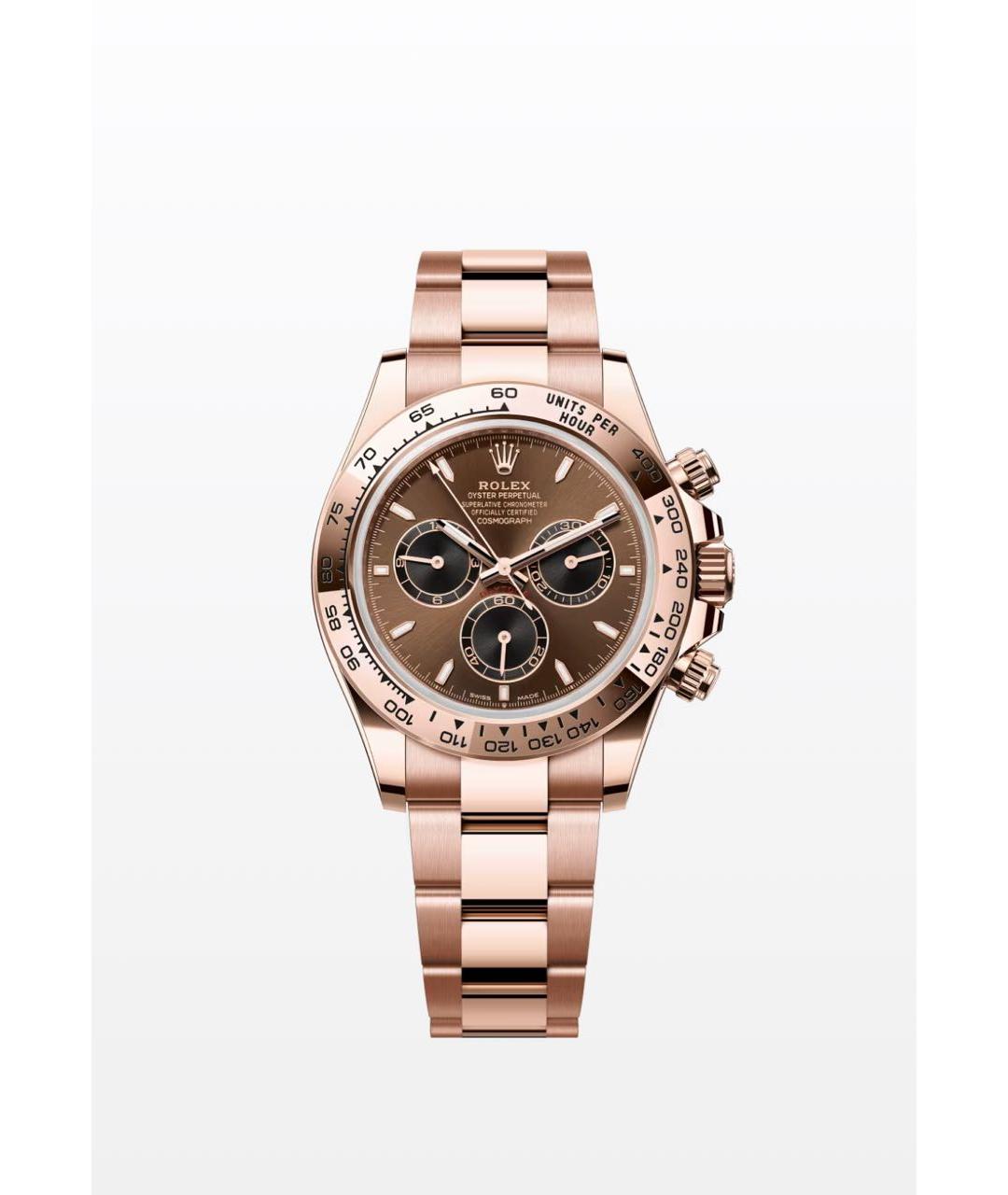 ROLEX Коричневые часы из розового золота, фото 3