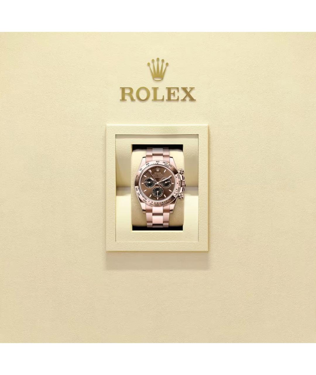 ROLEX Коричневые часы из розового золота, фото 2