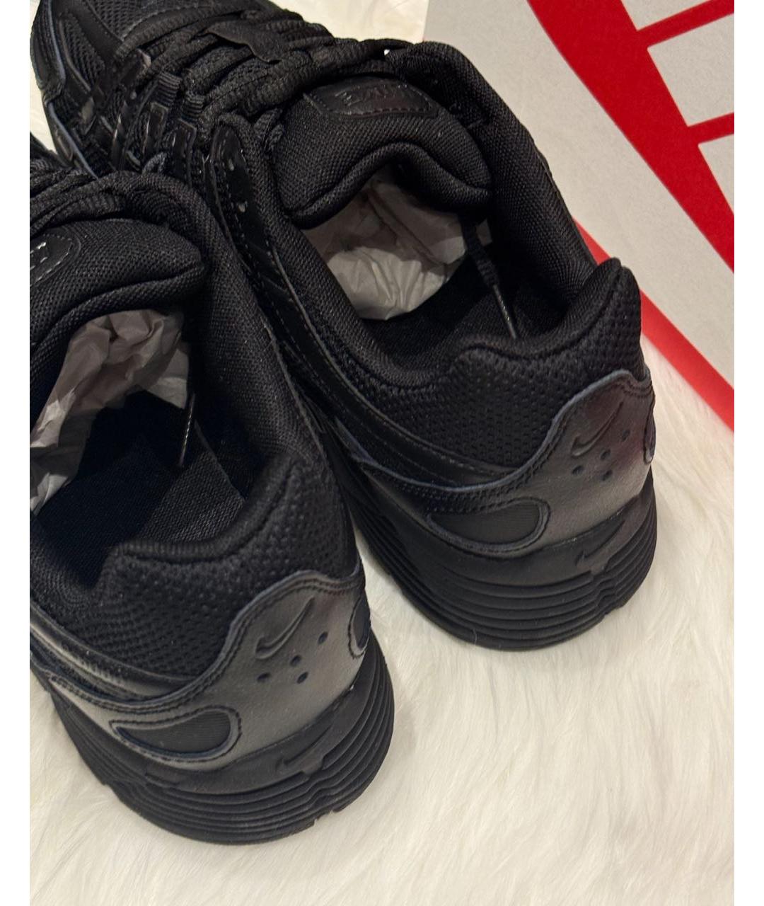 NIKE Черные кожаные низкие кроссовки / кеды, фото 7